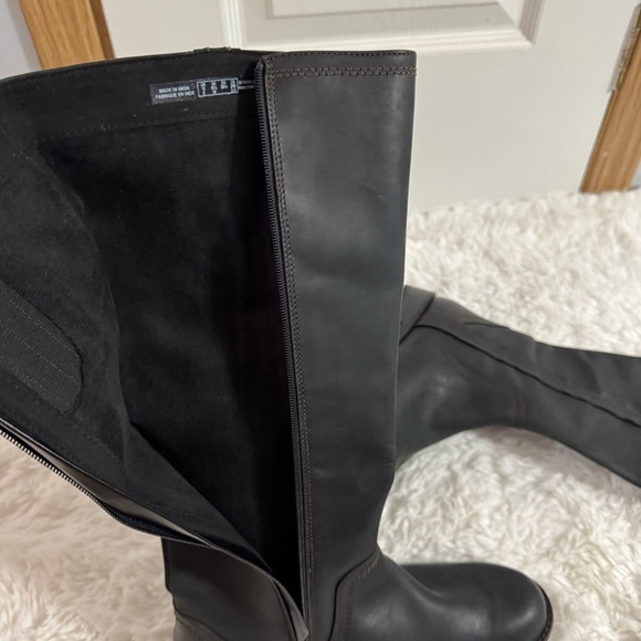 Clarks Black Over the Knee Boots Size 6 - Picture 6 of 13